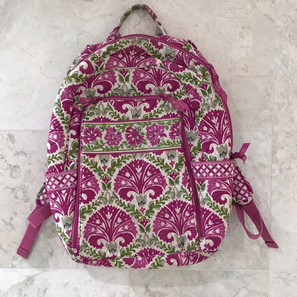 Vera Bradley Handbags - VERA BRADLEY Backpack Purple and Olive Green